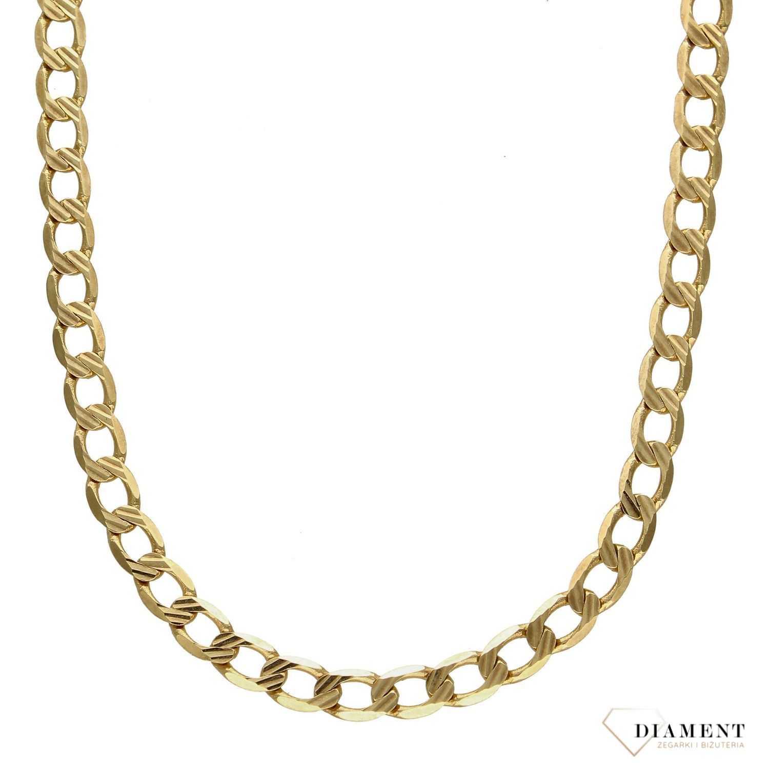 Złoty łańcuszek 585 pancerka pave 5 mm DIA-LAN-1128PAVE-585 5mm.jpg